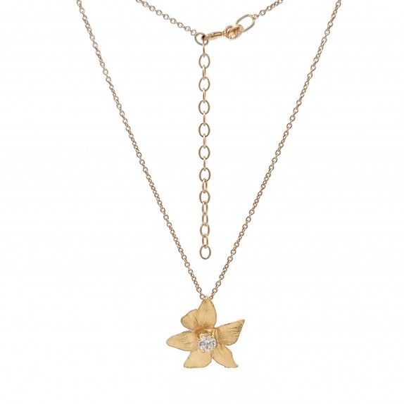CONJUNTO PRATA DOURADA ZIRCNIAS - COLAR&BRINCO COLEO FLOWER