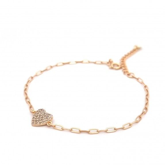 PULSEIRA PRATA DOURADA ZIRCNIAS - CORAO