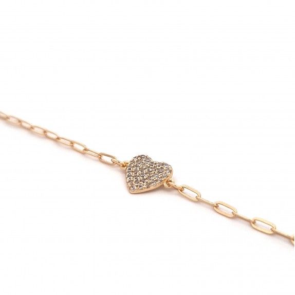 PULSEIRA PRATA DOURADA ZIRCNIAS - CORAO