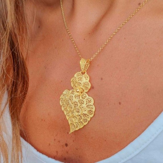 FILIGREE SILVER GOLD MEDAL - HEART OF VIANA
