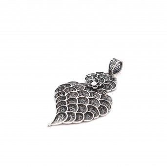 WHITE FILIGREE SILVER MEDAL - HEART OF VIANA