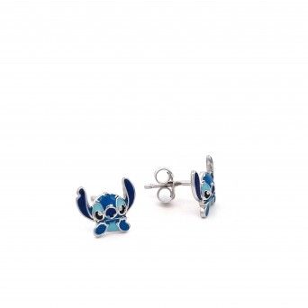 BRINCOS PRATA BRANCA - STITCH