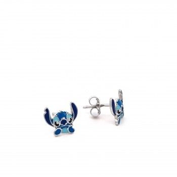 BRINCOS PRATA BRANCA - STITCH