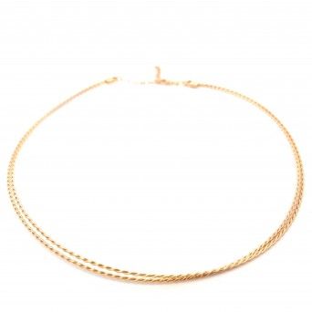 COLAR PRATA DOURADA - COLEO ESSNCIA