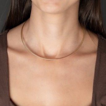 COLAR PRATA DOURADA - COLEO ESSNCIA