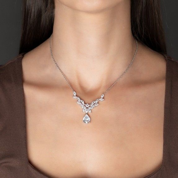 WHITE SILVER NECKLACE - MOMENTS