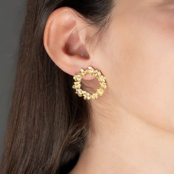 BRINCOS CIRCULO- FLOWER