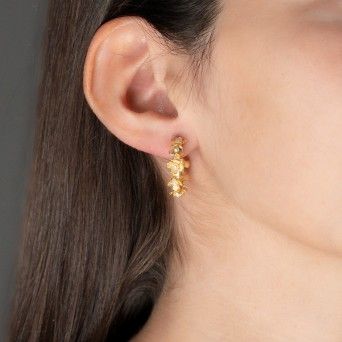 ARGOLAS PRATA DOURADA PROLA - COLEO FLOWER