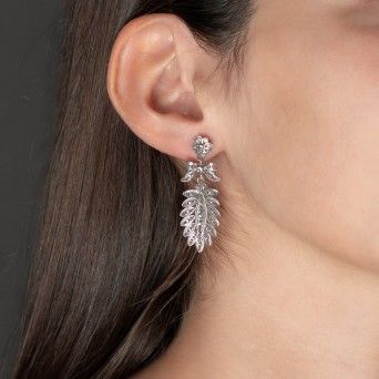 BRINCOS PRATA BRANCA - FILIGRANA