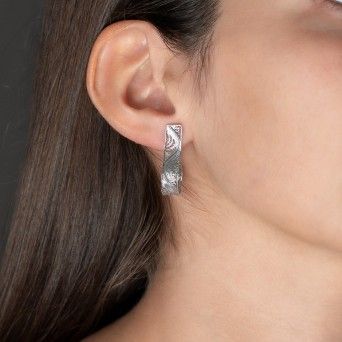 BRINCOS PRATA BRANCA - FILIGRANA