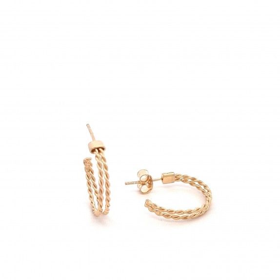 BRINCOS PRATA DOURADA - COLEO ESSNCIA