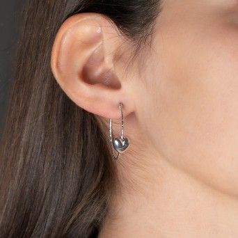 BRINCOS PRATA CORAO - COLEO ESSNCIA