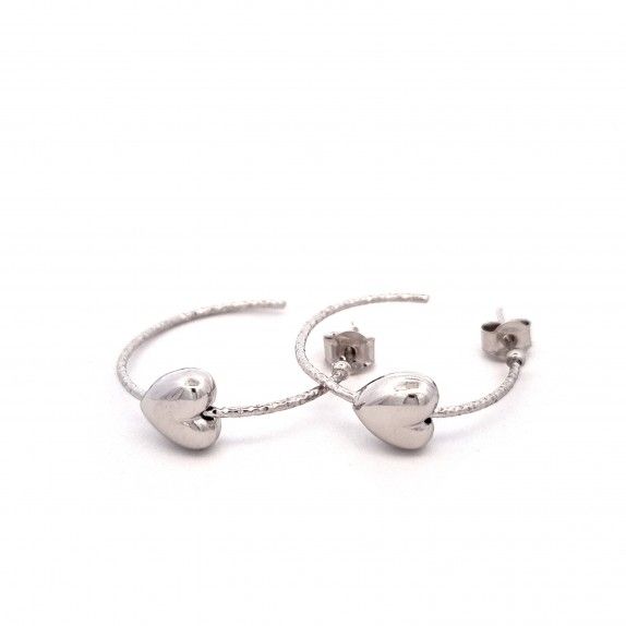 BRINCOS PRATA CORAO - COLEO ESSNCIA