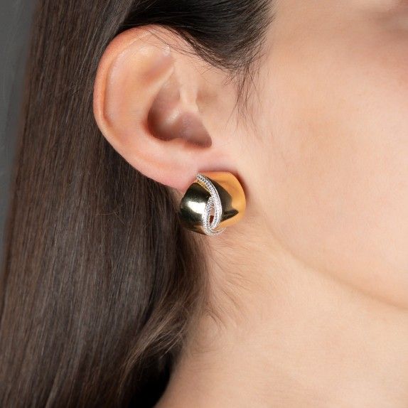 BRINCOS PRATA DOURADA