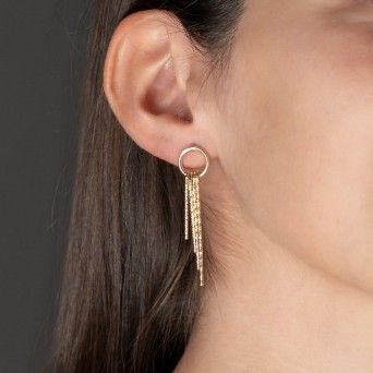 BRINCOS PRATA DOURADA - COLEO ESSNCIA