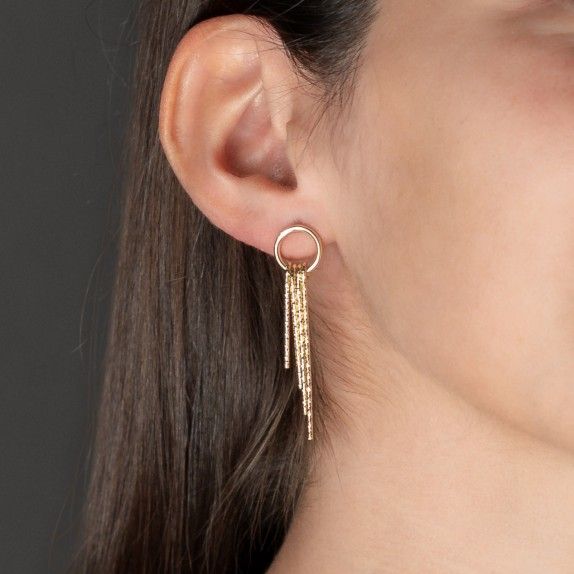 BRINCOS PRATA DOURADA - COLEO ESSNCIA