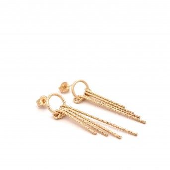 BRINCOS PRATA DOURADA - COLEO ESSNCIA