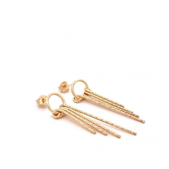 BRINCOS PRATA DOURADA - COLEO ESSNCIA