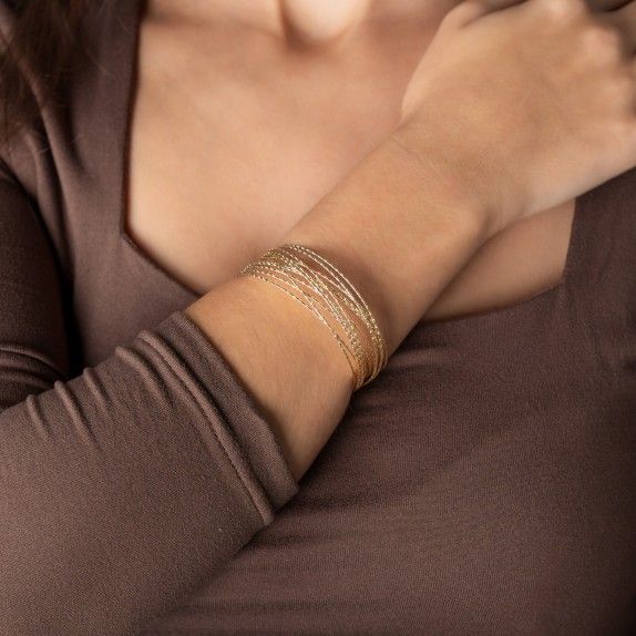 PULSEIRA PRATA DOURADA - COLEO ESSNCIA