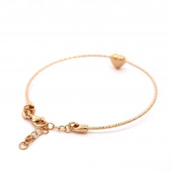 PULSEIRA PRATA DOURADA CORAO - COLEO ESSNCIA