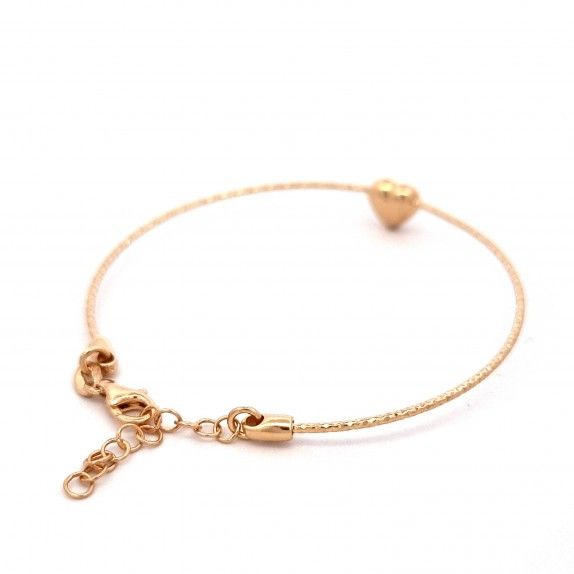 PULSEIRA PRATA DOURADA CORAO - COLEO ESSNCIA