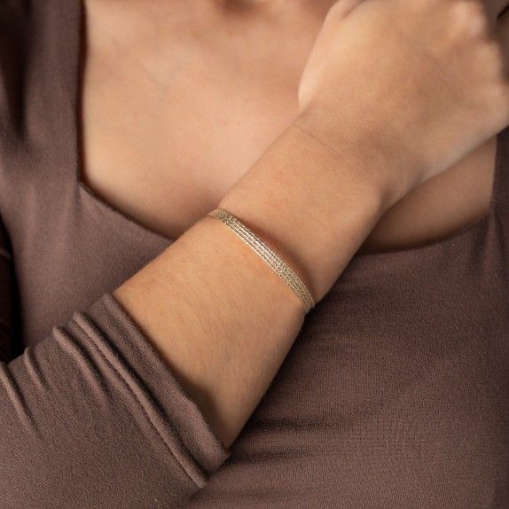 PULSEIRA PRATA DOURADA - COLEO ESSNCIA