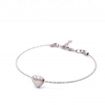 PULSEIRA PRATA CORAO - COLEO ESSNCIA