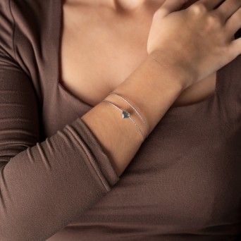 PULSEIRA PRATA CORAO - COLEO ESSNCIA