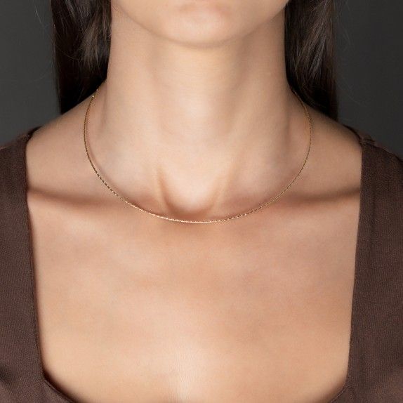 COLAR PRATA DOURADA - COLEO ESSNCIA