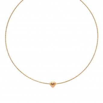COLAR PRATA DOURADA CORAÇÃO - COLEÇÃO ESSÊNCIA COLAR PRATA DOURADA CORAÇÃO - COLEÇÃO ESSÊNCIA