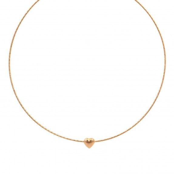 COLAR PRATA DOURADA CORAÇÃO - COLEÇÃO ESSÊNCIA COLAR PRATA DOURADA CORAÇÃO - COLEÇÃO ESSÊNCIA