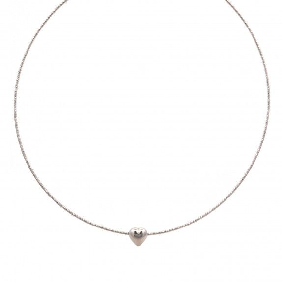 COLAR PRATA CORAO - COLEO ESSNCIA