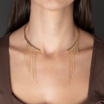 COLAR PRATA DOURADA - COLEO ESSNCIA