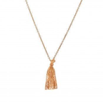 COLAR PRATA DOURADA FILIGRANA - NOSSA SENHORA DE FTIMA