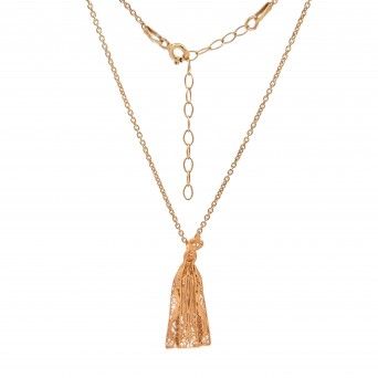 COLAR PRATA DOURADA FILIGRANA - NOSSA SENHORA DE FTIMA