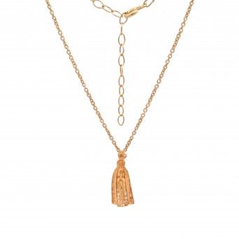 COLAR PRATA DOURADA FILIGRANA - NOSSA SENHORA DE FTIMA