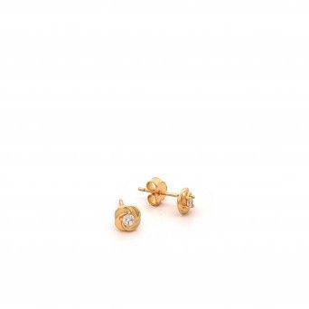 CONJUNTO PRATA DOURADA ZIRCNIA - COLAR&BRINCO