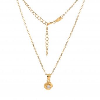 CONJUNTO PRATA DOURADA ZIRCNIA - COLAR&BRINCO