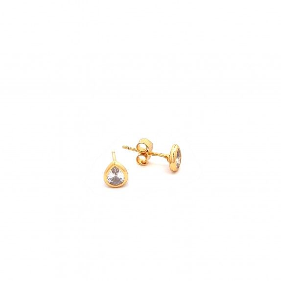 CONJUNTO PRATA DOURADA ZIRCNIAS - COLAR&BRINCO