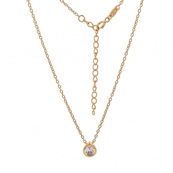 CONJUNTO PRATA DOURADA ZIRCNIAS - COLAR&BRINCO