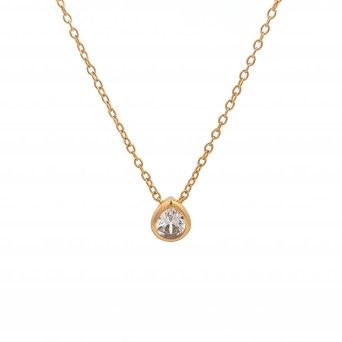 CONJUNTO PRATA DOURADA ZIRCNIAS - COLAR&BRINCO