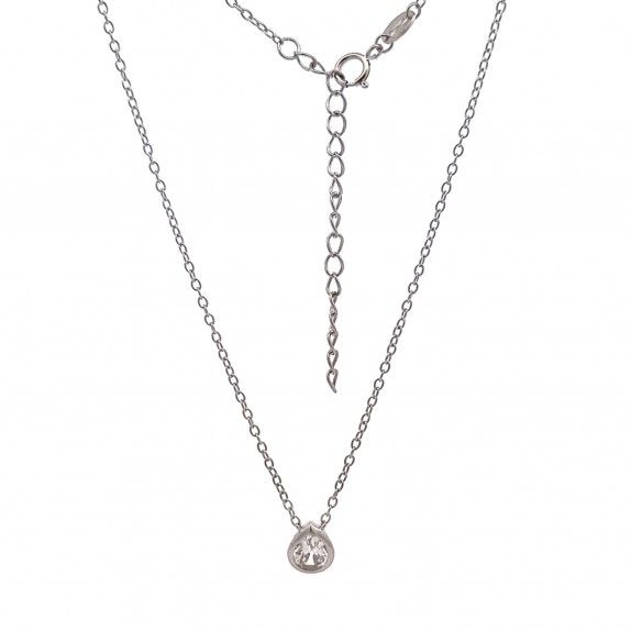 CONJUNTO PRATA ZIRCNIAS - COLAR&BRINCO