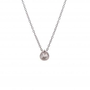 CONJUNTO PRATA ZIRCNIAS - COLAR&BRINCO