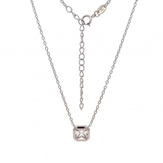 CONJUNTO PRATA ZIRCNIAS - COLAR&BRINCO