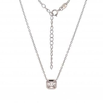 CONJUNTO PRATA ZIRCNIAS - COLAR&BRINCO