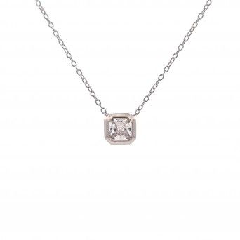 CONJUNTO PRATA ZIRCNIAS - COLAR&BRINCO