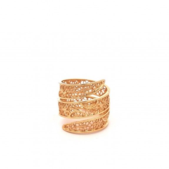 ANEL PRATA DOURADA FILIGRANA ANEL PRATA DOURADA FILIGRANA