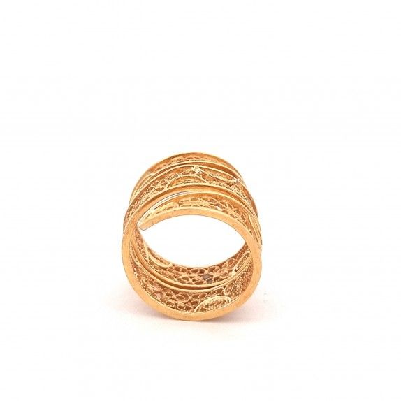 ANEL PRATA DOURADA FILIGRANA ANEL PRATA DOURADA FILIGRANA